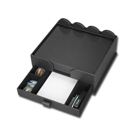 Dacasso Dacasso D1058 Black Leather 23-Piece Conference Room Set with Integrated Organizer D1058